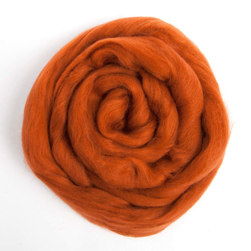 Desert Breeze Distributing 100% Natural Merino Wool Roving - Premium Combed Top Merino Roving Wool - Tapestry, Spinning, Wet Felting & Needle Felting Supplies - 21.5 Micron - 1 oz, Color Nutmeg - Image 3